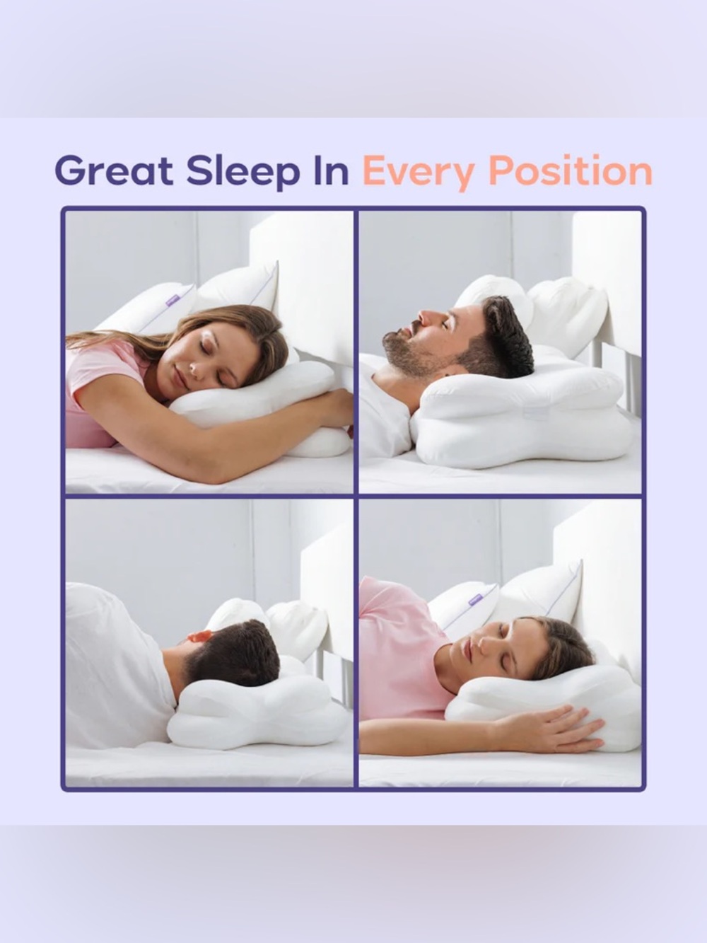 Mellow Sleep CloudAlign single pillow voted softest pillow of 2025 NIB - Picture 5 of 9